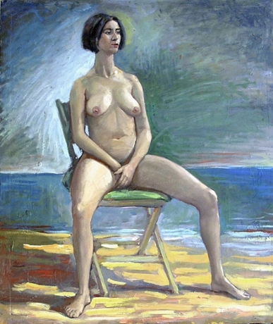 Una-mujer-desnuda-sobre-la-pantalla
